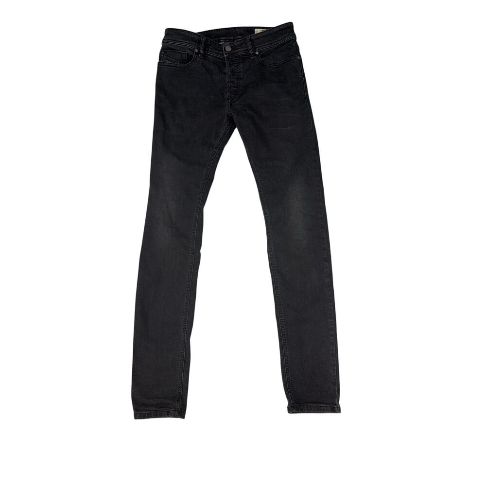 Diesel Women's Sleenker Slim Skinny Size 28 Black Stretch Jeans Pants Streetwear